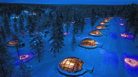 Glass igloos, Kakslauttanen Arctic Resort